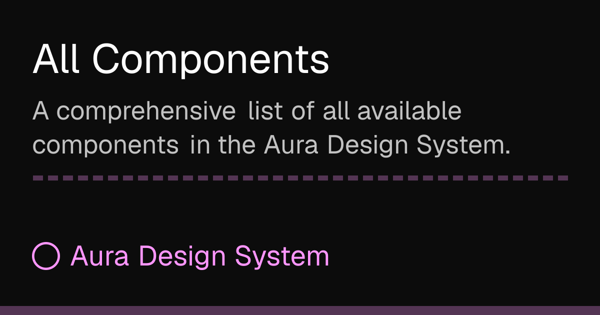 All Components - Aura Design System